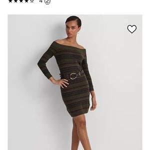 Women's Fair Isle Off-the-Shoulder Sweater Dress